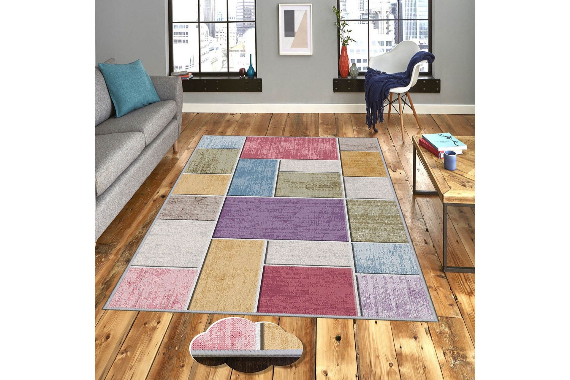 Homefesto Matta 100x150 cm - Multif&auml;rgad
