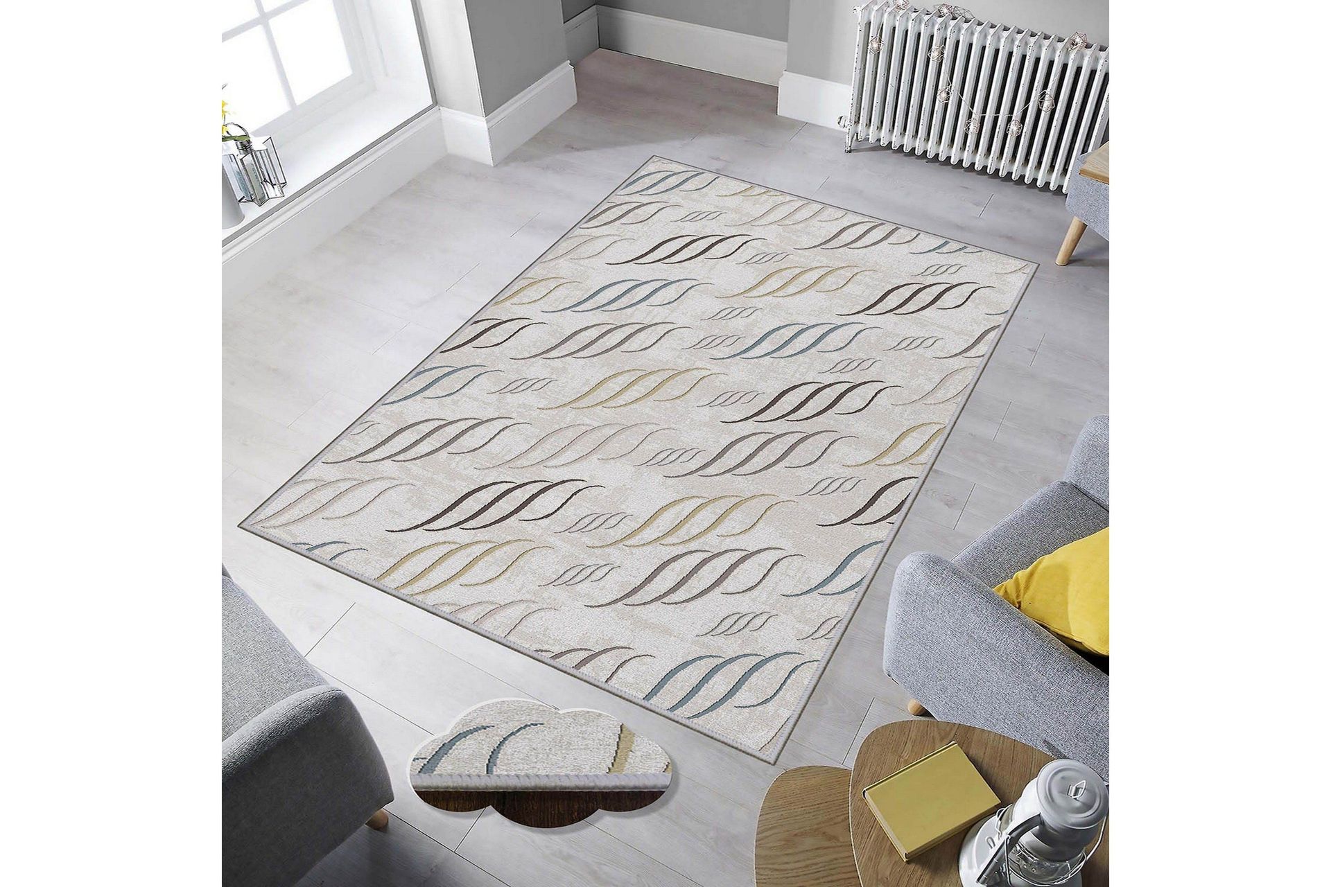 homefesto matta 100x150 cm - multifärgad