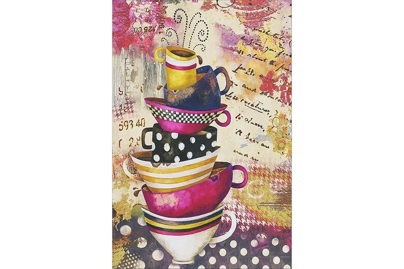 Homefesto Matta 100x300 cm, Multifärgad/Sammet