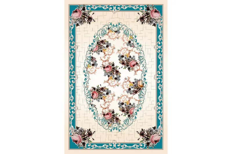 Homefesto Matta 120x180 cm - Multifärgad/Sammet - Textil & mattor - Matta - Orientalisk matta - Persisk matta