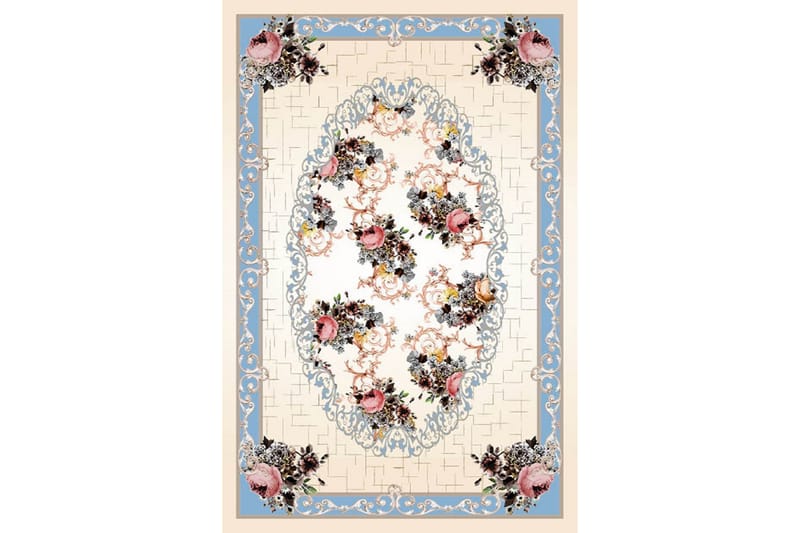 Homefesto Matta 120x180 cm - Multifärgad/Sammet - Textil & mattor - Matta - Orientalisk matta - Persisk matta