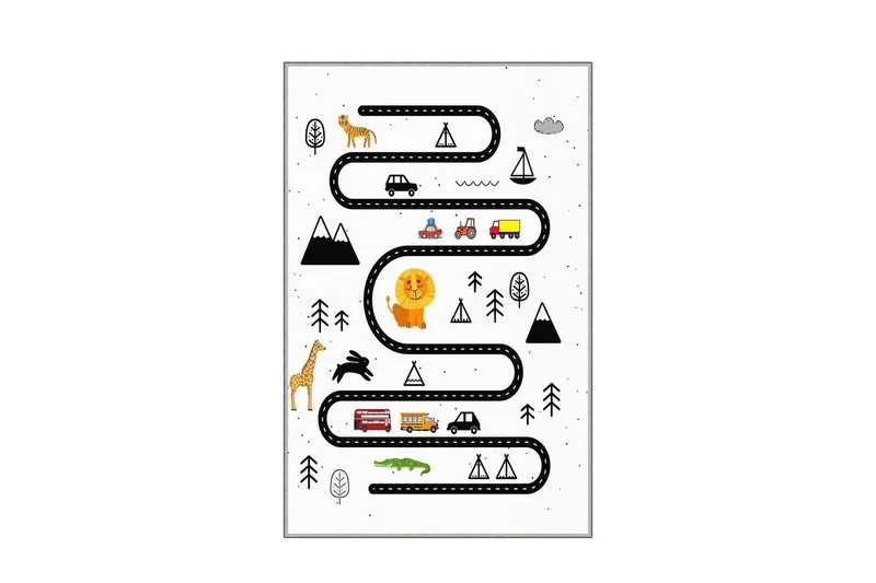 Homefesto Matta 140x220 cm, Multifärgad