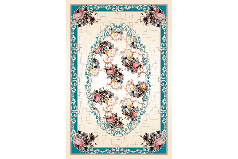 Homefesto Matta 140x220 cm - Multifärgad/Sammet - Textil & mattor - Matta - Orientalisk matta - Persisk matta