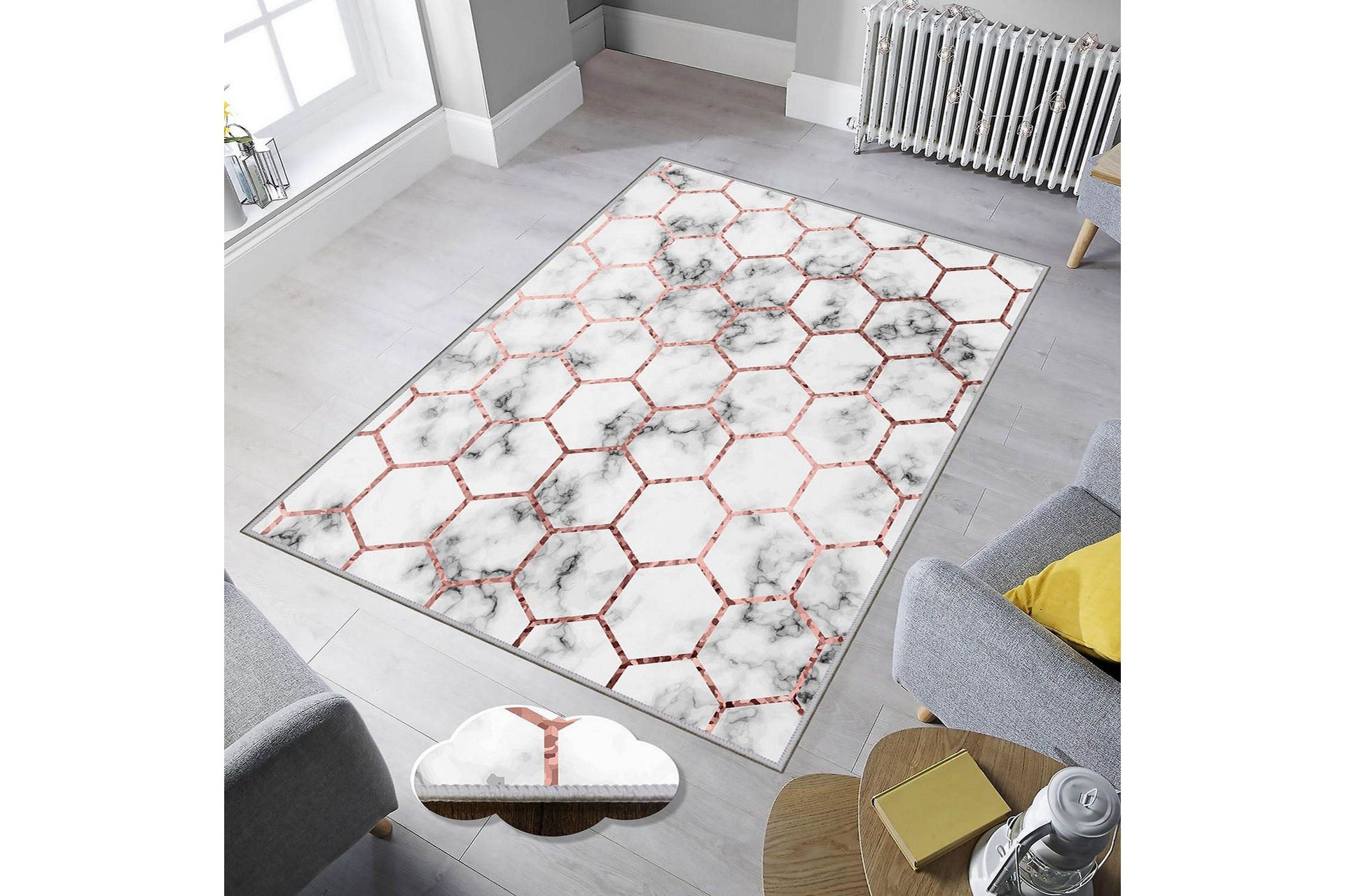 homefesto matta 80x150 cm - multifärgad