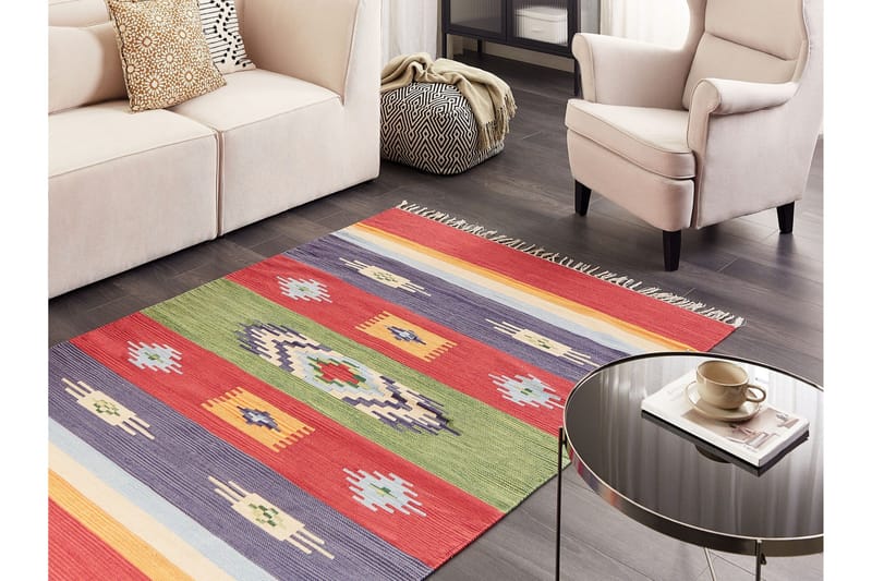 Kamaris Kelimmatta 140x200 cm - Röd - Textil & mattor - Matta - Orientalisk matta - Kelimmatta