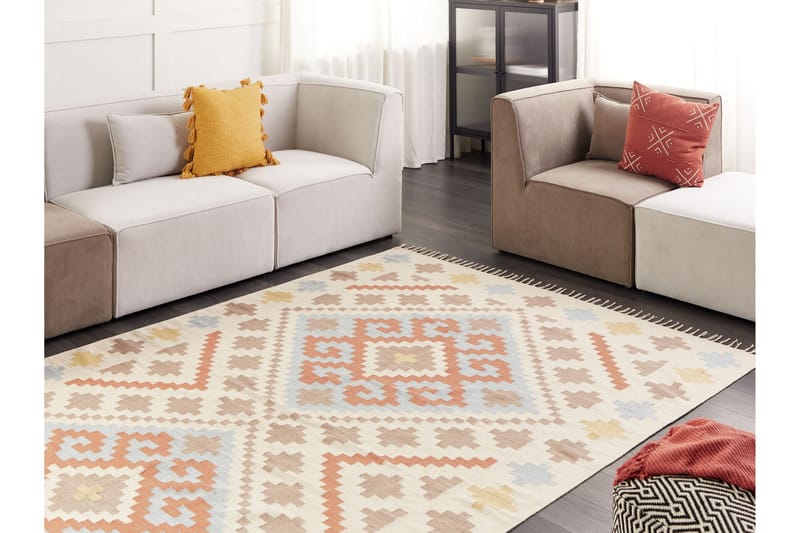 Kelimmatta Atan 200x300 cm - Beige - Textil & mattor - Matta - Orientalisk matta - Kelimmatta