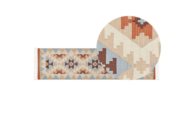 Kelimmatta Dilijan 80x300 cm - Beige - Textil & mattor - Matta - Orientalisk matta - Kelimmatta