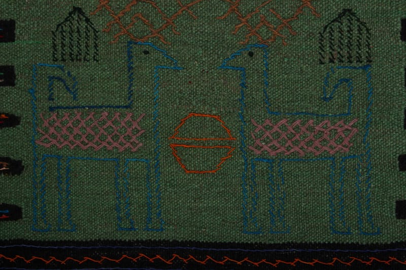 Handknuten Exklusiv Persisk Nålmatta 198x130 cm Kelim - Flerfärgad - Kelimmatta