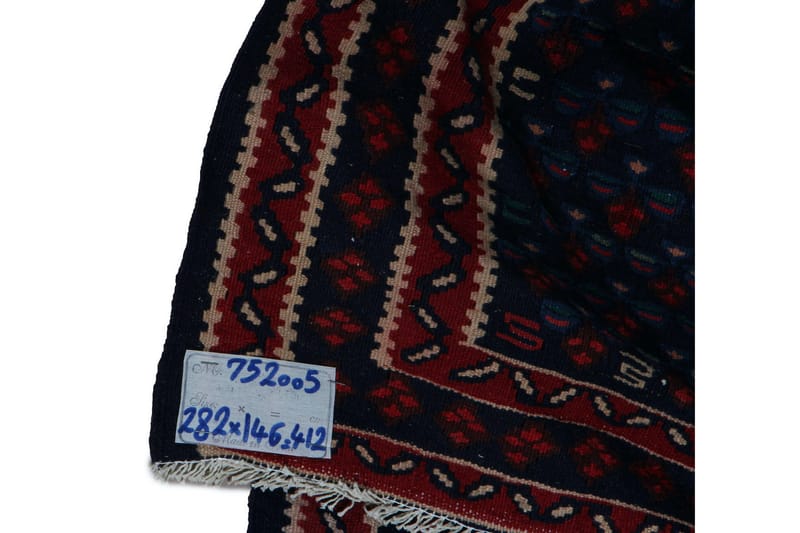 Handknuten Persisk Matta 146x282 cm Kelim - Mörkblå/Röd - Kelimmatta