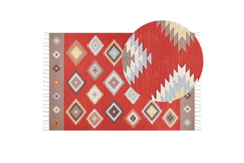 Kelimmatta Lorut 200x300 cm - Röd - Textil & mattor - Matta - Orientalisk matta - Kelimmatta