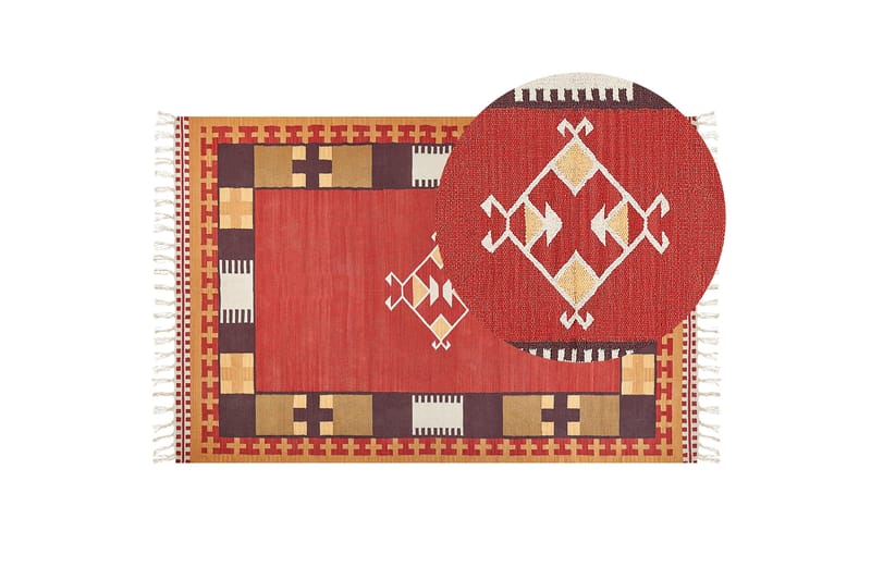 Kelimmatta Parakar 200x300 cm - Röd - Textil & mattor - Matta - Orientalisk matta - Kelimmatta