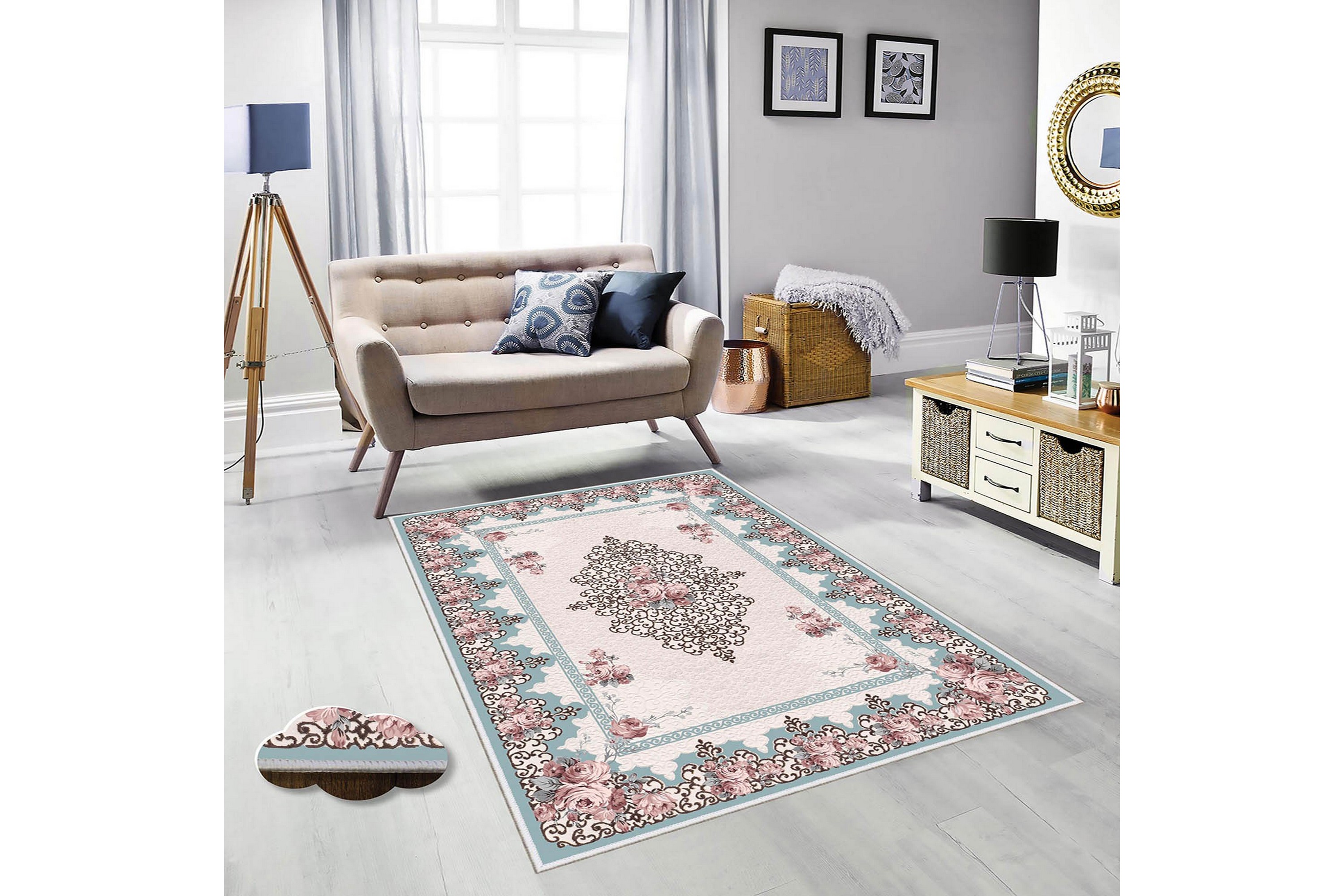 matta homefesto 100x150 cm - multifärgad