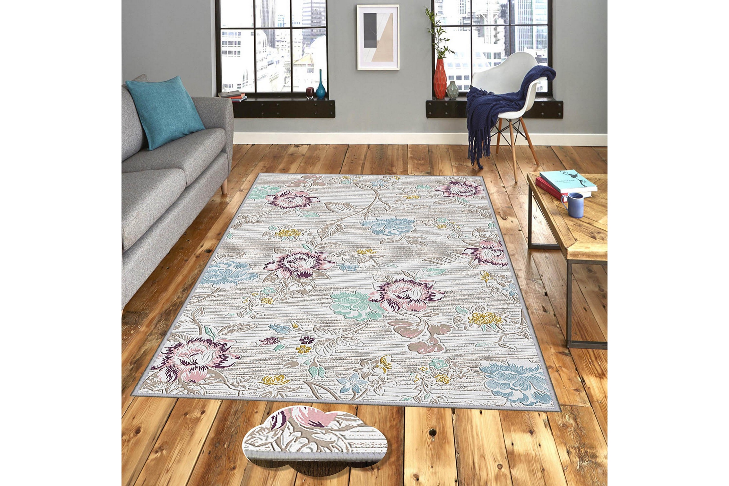 matta homefesto 100x150 cm - multifärgad