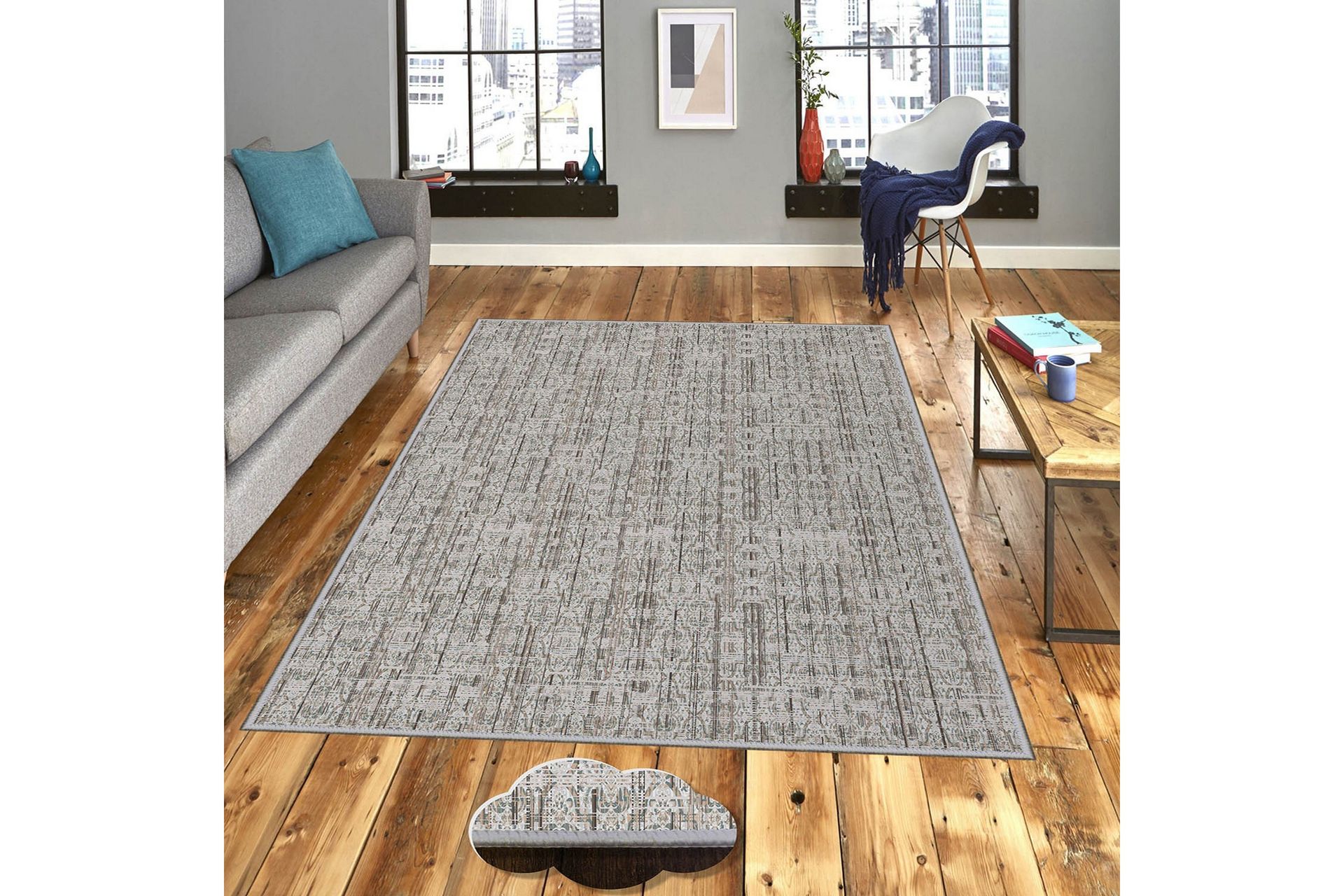 matta homefesto 100x150 cm - multifärgad