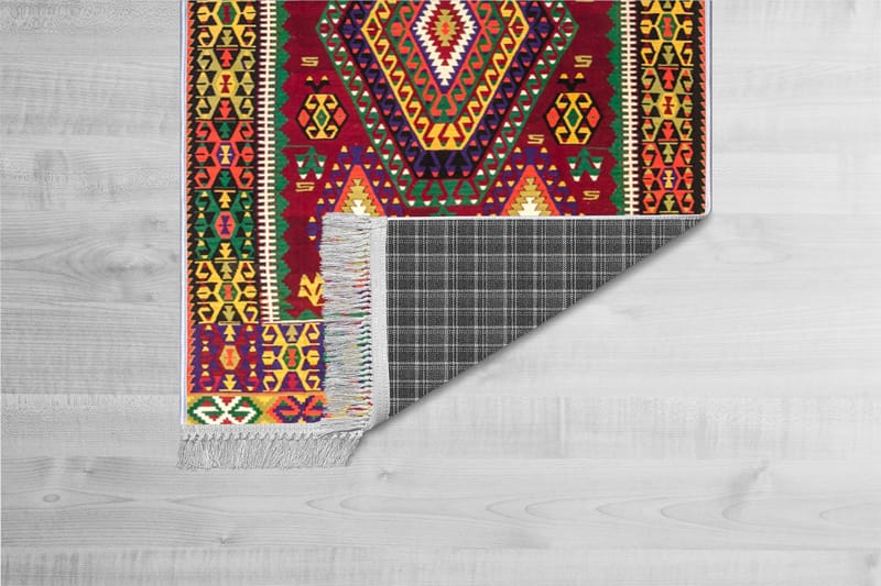 Matta Homefesto 100x200 cm - Multifärgad/Sammet - Persisk matta - Orientalisk matta