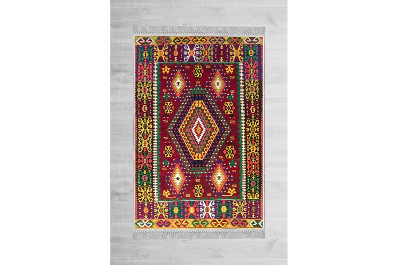 Matta Homefesto 100x200 cm - Multifärgad/Sammet - Persisk matta - Orientalisk matta