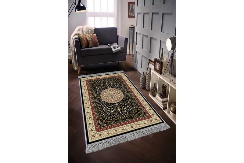 Matta Homefesto 100x200 cm - Multifärgad/Sammet - Persisk matta - Orientalisk matta