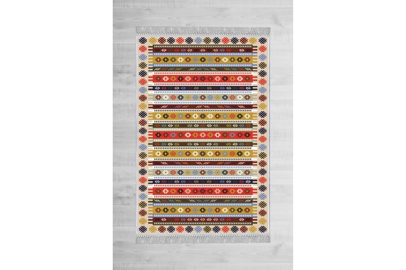 Matta Homefesto 100x200 cm - Multifärgad/Sammet - Persisk matta - Orientalisk matta