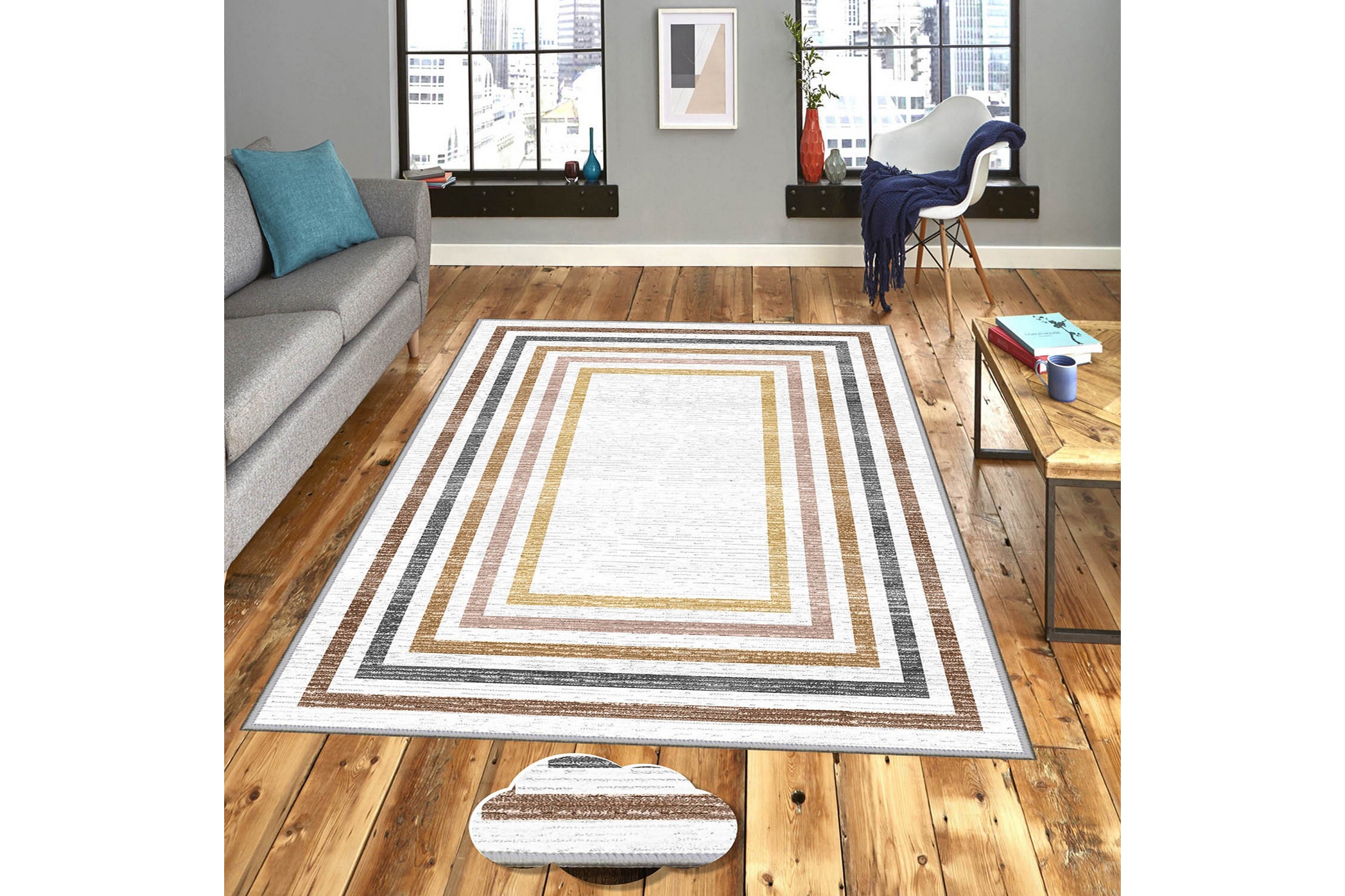 matta homefesto 100x200 cm - multifärgad