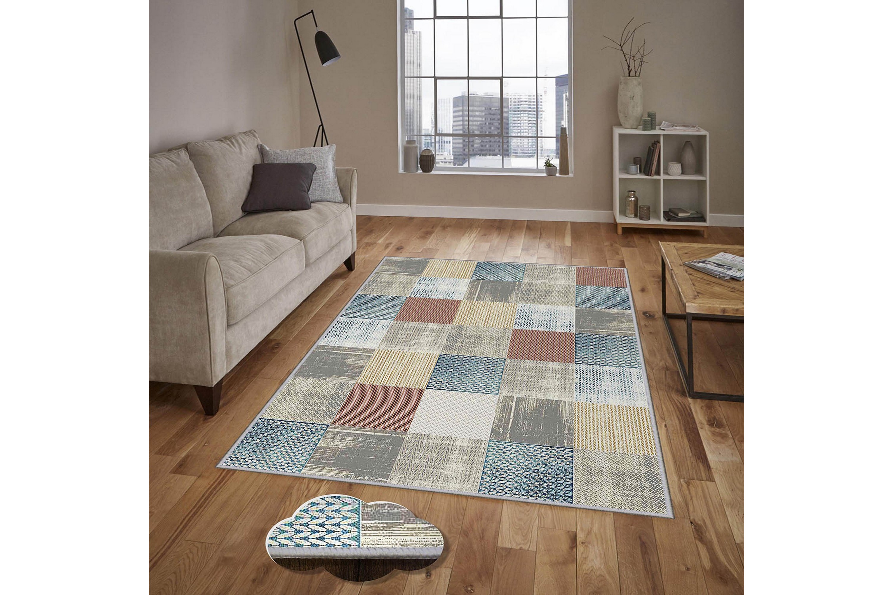 matta homefesto 100x200 cm - multifärgad