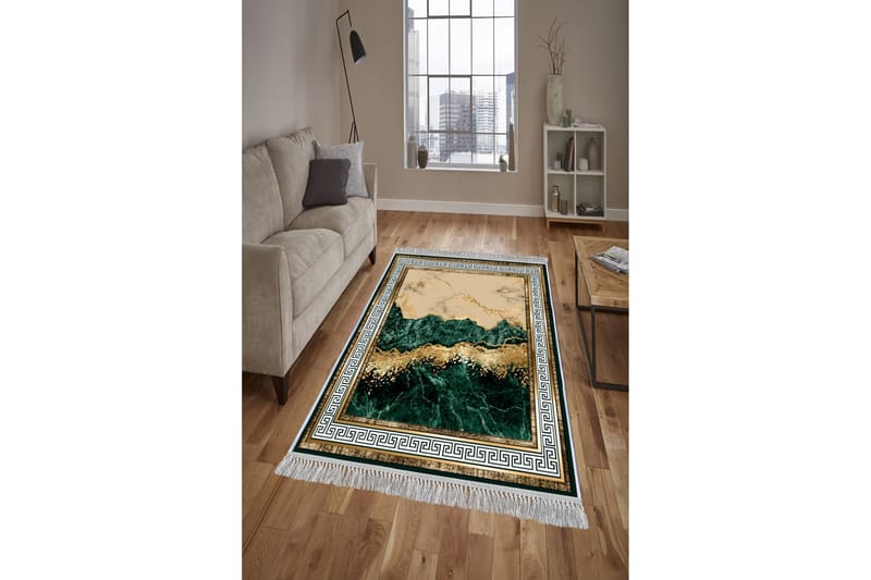 Matta Homefesto 100x300 cm - Multifärgad/Sammet - Persisk matta - Orientalisk matta