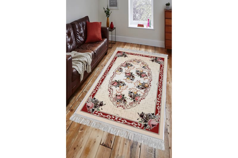 Matta Homefesto 100x300 cm - Multifärgad/Sammet - Persisk matta - Orientalisk matta