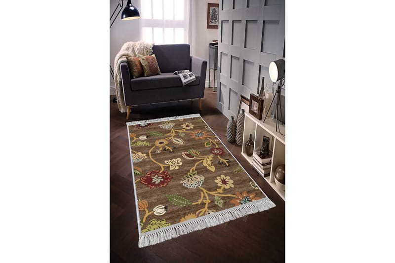 Matta Homefesto 100x300 cm - Multifärgad/Sammet - Persisk matta - Orientalisk matta