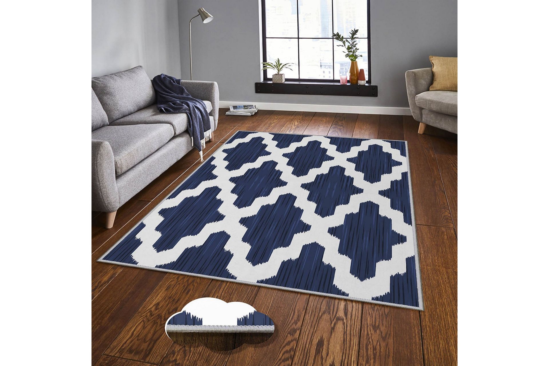 matta homefesto 100x300 cm - multifärgad