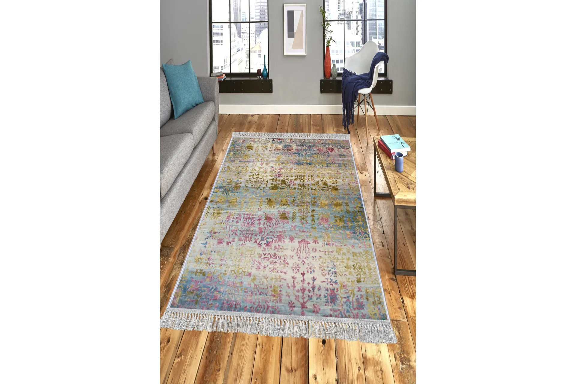 matta homefesto 100x300 cm - multifärgad/sammet