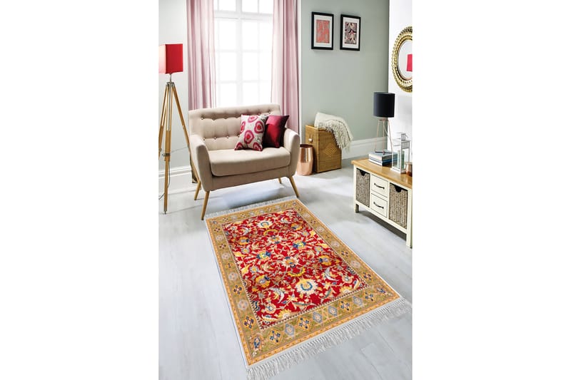 Matta Homefesto 140x220 cm - Multifärgad/Sammet - Persisk matta - Orientalisk matta