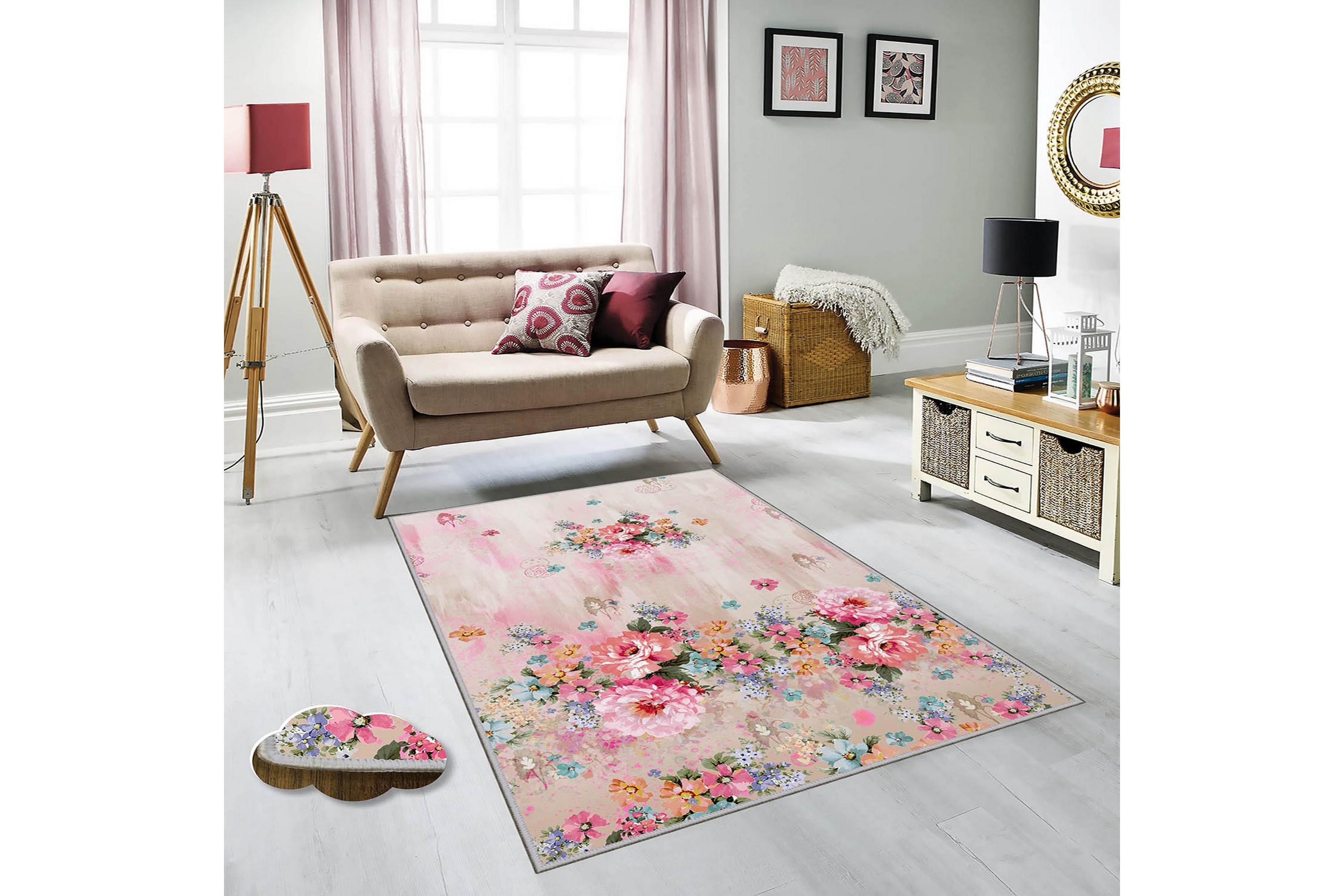 matta homefesto 180x280 cm - multifärgad