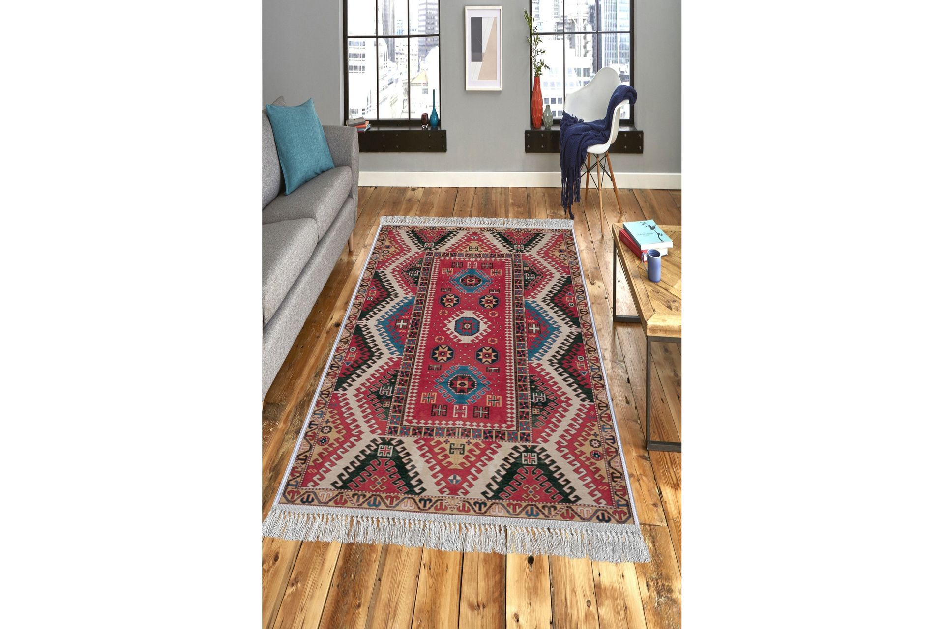 matta homefesto 180x280 cm - multifärgad/sammet