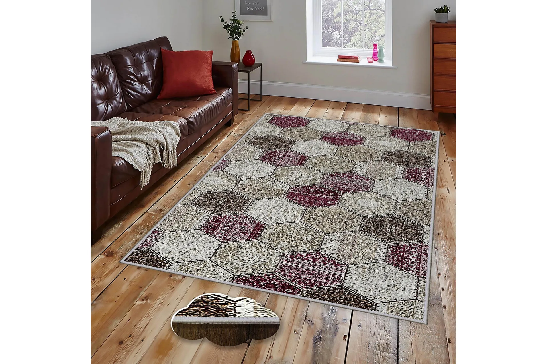 matta homefesto 80x120 cm - multifärgad