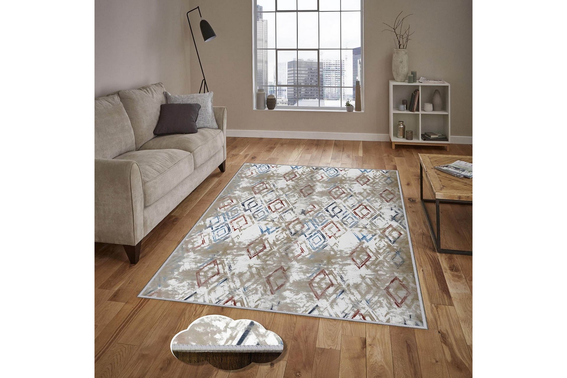 matta homefesto 80x120 cm - multifärgad