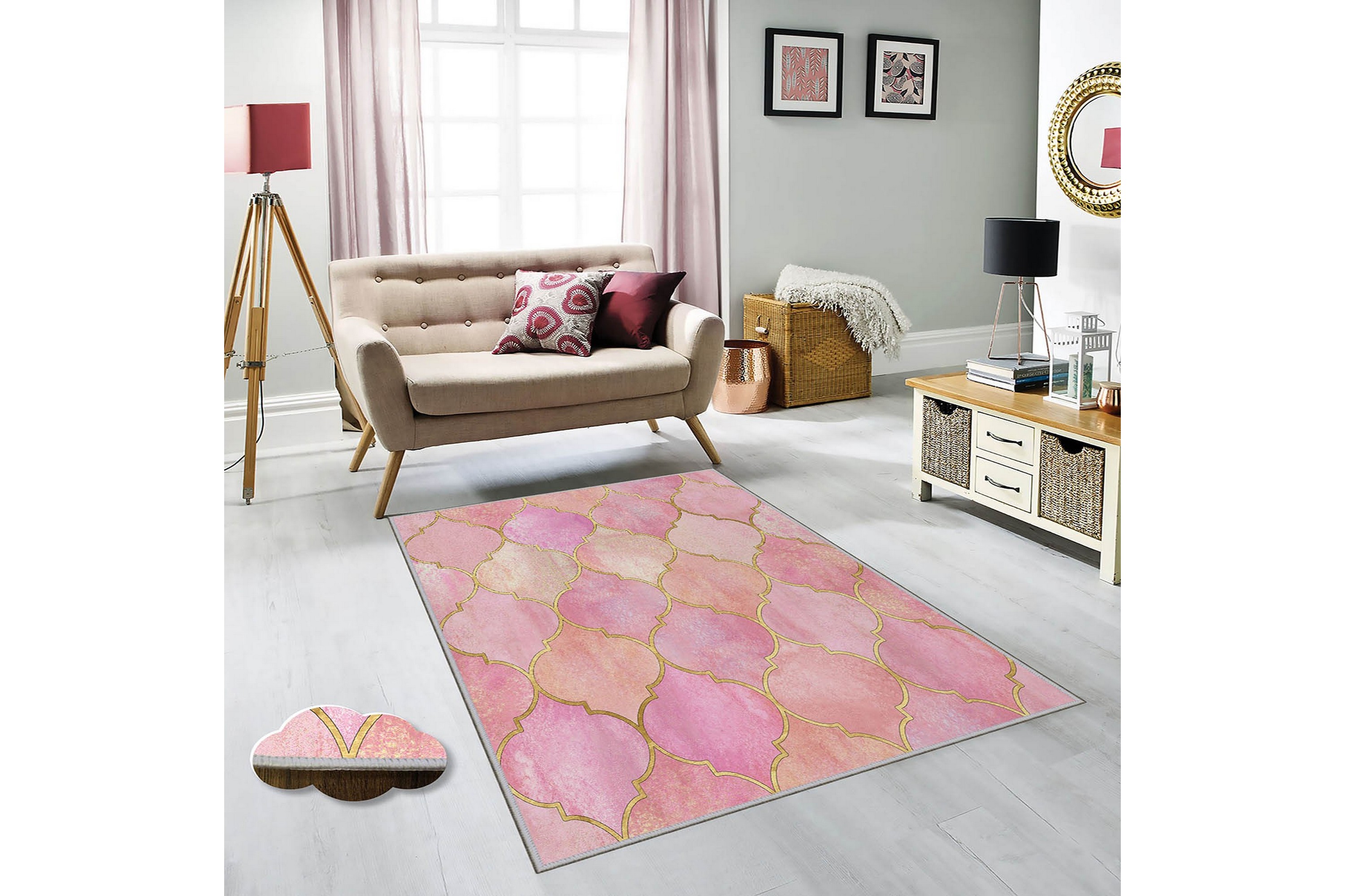 matta homefesto 80x120 cm - multifärgad