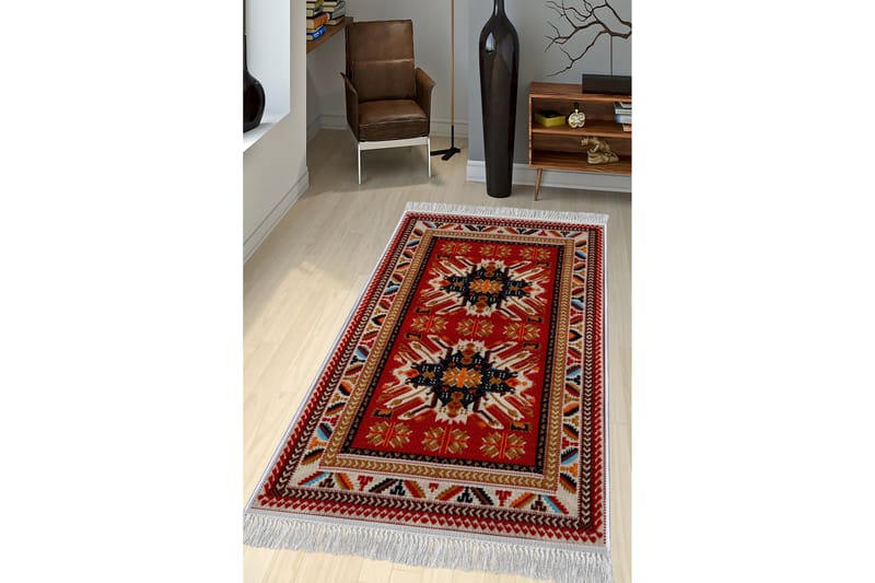 Matta Homefesto 80x200 cm - Multifärgad/Sammet - Persisk matta - Orientalisk matta