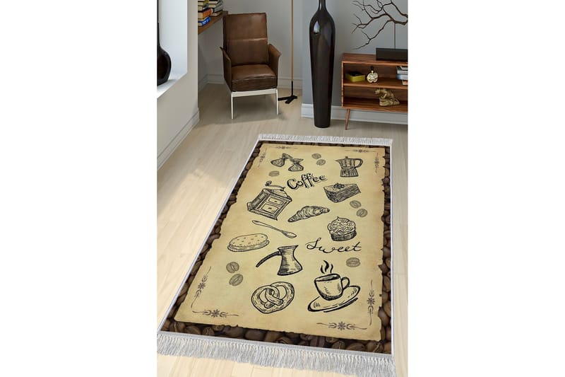 Matta Homefesto 80x300 cm - Multifärgad/Sammet - Persisk matta - Orientalisk matta