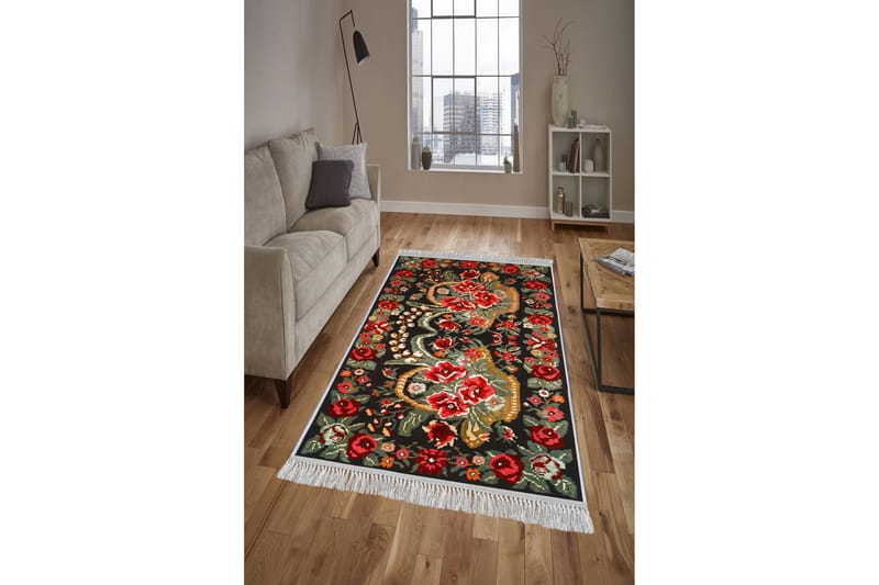 Matta Homefesto 80x300 cm - Multifärgad/Sammet - Persisk matta - Orientalisk matta