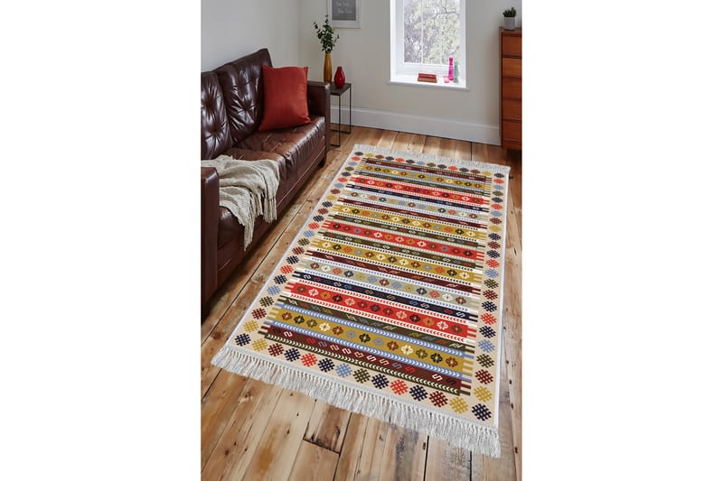 Matta Homefesto 80x300 cm - Multifärgad/Sammet - Persisk matta - Orientalisk matta