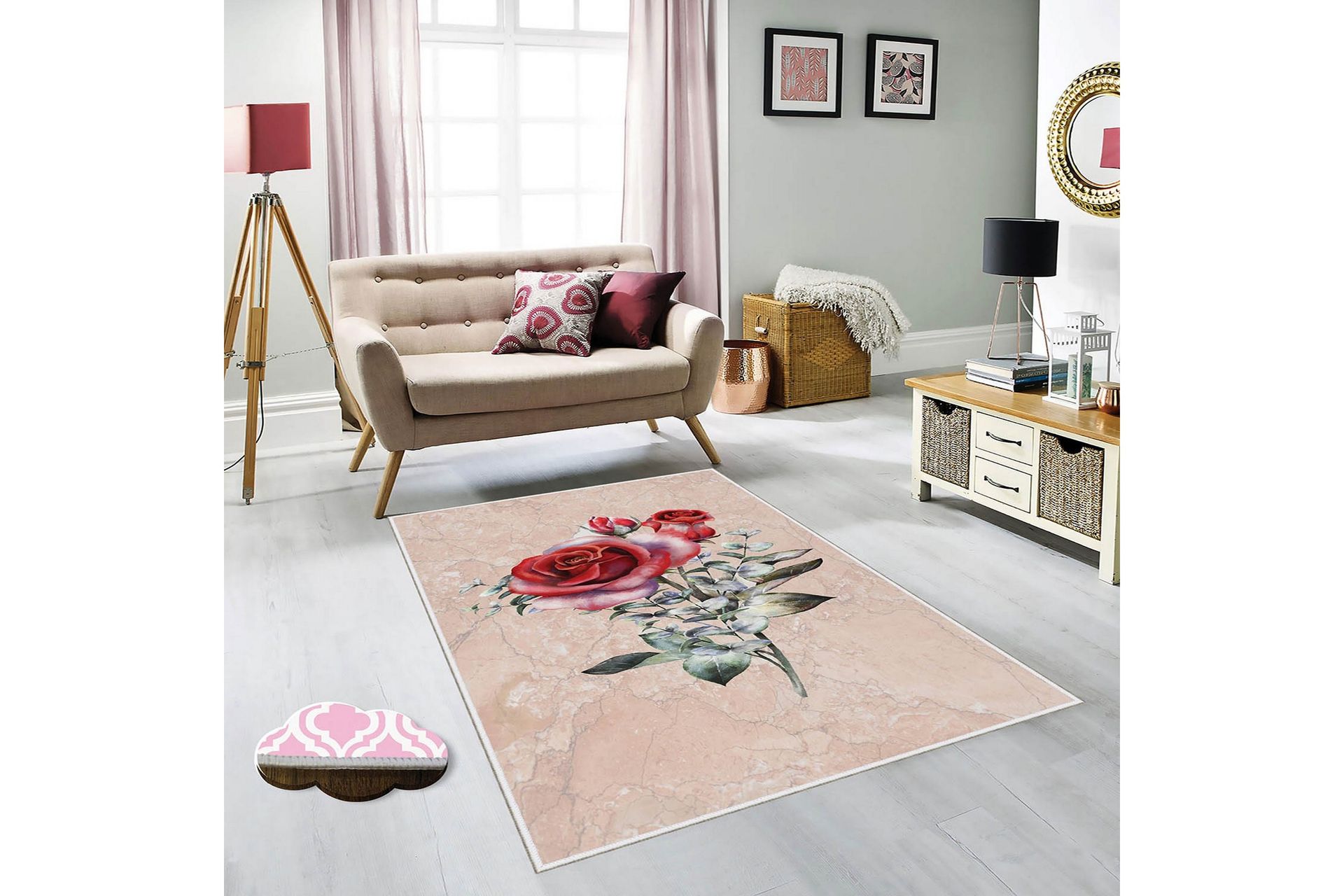 matta homefesto 80x300 cm - multifärgad