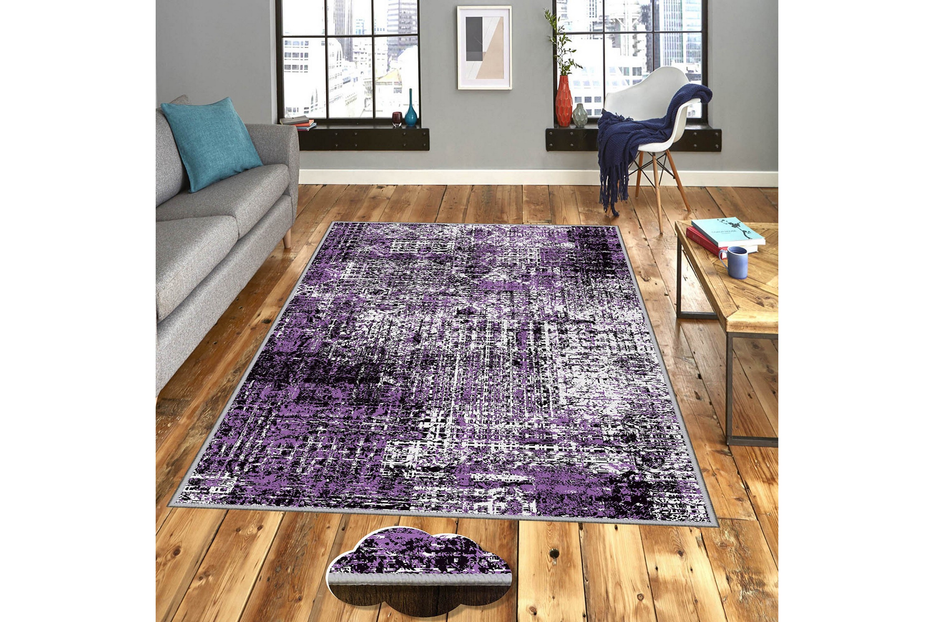 matta homefesto 80x300 cm - multifärgad