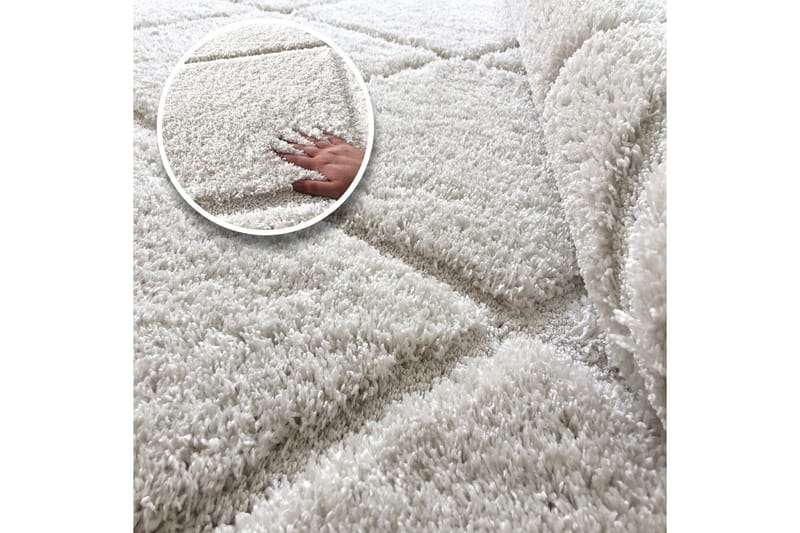 Matta Ruby 80x150 cm - Vit/Shagpile - Textil & mattor - Matta - Orientalisk matta - Persisk matta