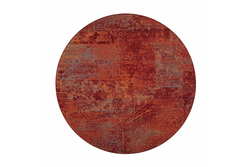 Matta Rustiikki Rund 200 cm Röd-orange - Vm Carpet - Persisk matta - Orientalisk matta