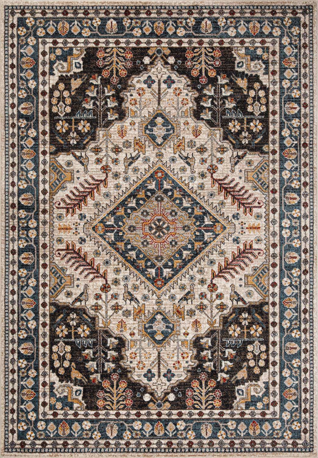 Matta Yelvi 133x190 cm - blå/beige