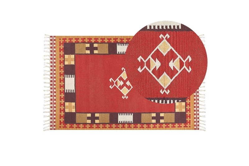 Parakar Kelimmatta 140x200 cm - Röd - Textil & mattor - Matta - Orientalisk matta - Kelimmatta