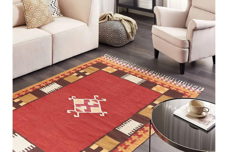 Parakar Kelimmatta 140x200 cm - Röd - Textil & mattor - Matta - Orientalisk matta - Kelimmatta