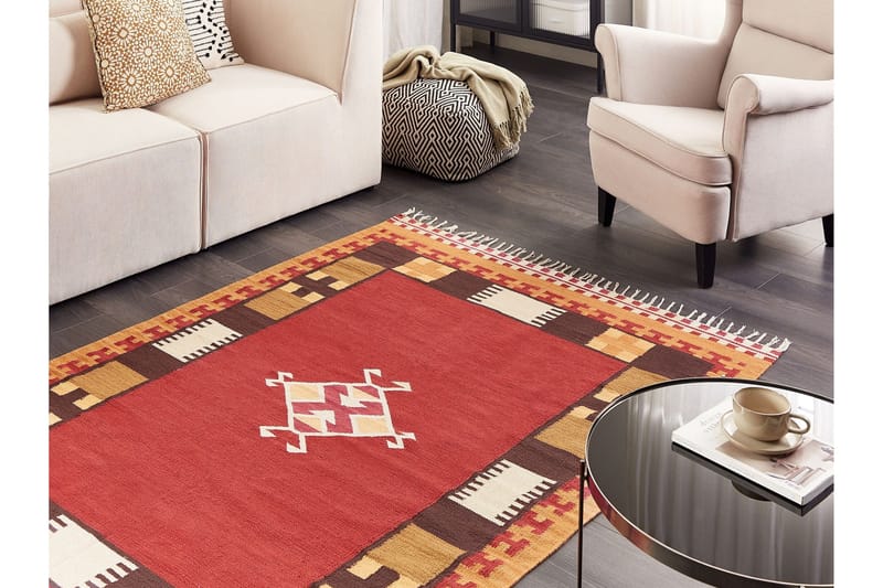 Parakar Kelimmatta 140x200 cm - Röd - Textil & mattor - Matta - Orientalisk matta - Kelimmatta
