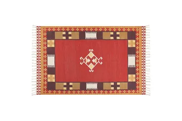 Parakar Kelimmatta 140x200 cm - Röd - Textil & mattor - Matta - Orientalisk matta - Kelimmatta