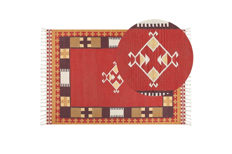 Parakar Kelimmatta 160x230 cm - Röd - Textil & mattor - Matta - Orientalisk matta - Kelimmatta