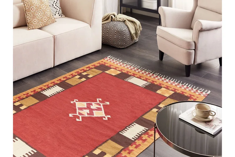 Parakar Kelimmatta 160x230 cm - Röd - Textil & mattor - Matta - Orientalisk matta - Kelimmatta